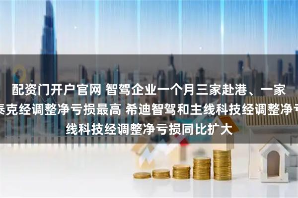 配资门开户官网 智驾企业一个月三家赴港、一家上市：福瑞泰克经调整净亏损最高 希迪智驾和主线科技经调整净亏损同比扩大